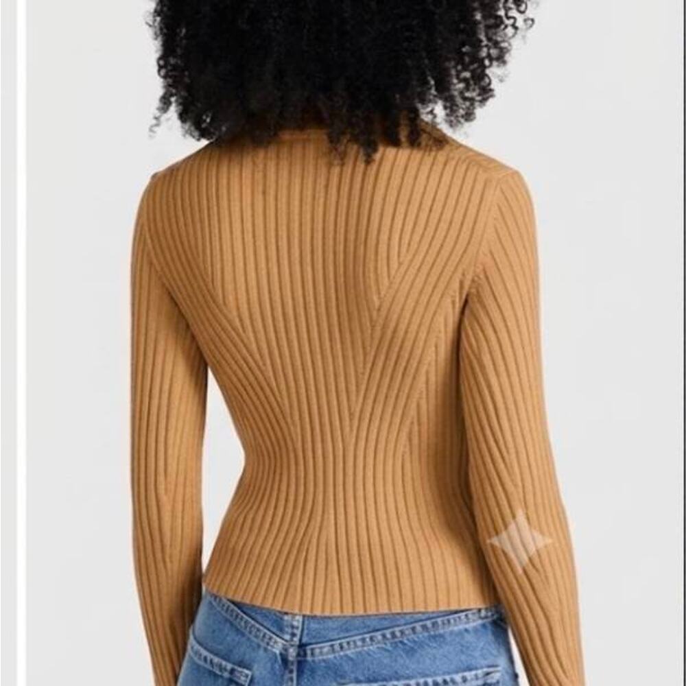 Staud Jace Turtleneck Top in Camel L - Picture 4 of 4
